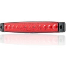 Sanel 24V Üniversal Parmak 12 LED Basamak Kırmızı SBC24R12