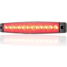 Sanel 24V Üniversal Parmak 12 LED Basamak Kırmızı SBC24R12