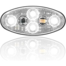 Sanel Animasyonlu 12-24V Universal Elips 4 Led Dış Makan Uyumlu Beyaz SBEF4W