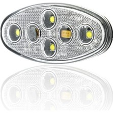 Sanel Animasyonlu 12-24V Universal Elips 4 Led Dış Makan Uyumlu Beyaz SBEF4W
