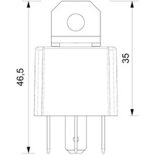 Sanel Mini Röle 12 Volt 20/25 Amper 4 Uçlu Sigortalı Braketli SR2444