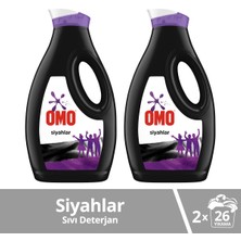 Omo Sıvı Çamaşır Deterjanı Siyahlar Için Siyahları Korur Zorlu Lekeleri Çıkarır 1690 ml 2 Adet