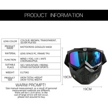 Leiog Motocross Goggles Bisiklet Anti Sis Rüzgar Geçirmez Toz Geçirmez Gözlük Kalkan Koruyucu (Yurt Dışından)