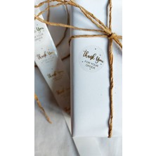 Çikoleyt Design Yapışkanlı Etiket - Thank You For Your Order Şeffaf (2,5 cm) 50 Adet