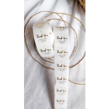Çikoleyt Design Yapışkanlı Etiket - Thank You For Your Order Şeffaf (2,5 cm) 50 Adet