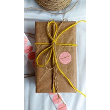 Çikoleyt Design Yapışkanlı Etiket - Handmade With Love Pembe (2,5 cm) 50 Adet