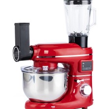 Yasomi Sm 1504BML Kırmızı LED Ekranlı Kıyma Çekme Aparatlı Blender Hamur Yoğurma Makinesi 1500W