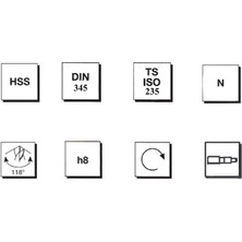 Mte 11 mm Mors Konik Saplı Matkap Ucu Hss (Dın 345)