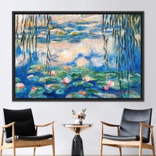 Kayra Export 1 Parça Siyah Çerçeveli Kanvas Tablo Çiçek Kanvas Sanatı Çiçek Duvar Dekoru Botanik 3 Boyutlu Kan