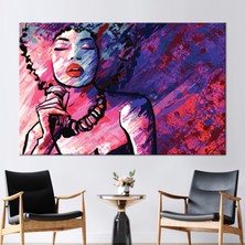 Kayra Export 1 Parça Kanvas Tablo Kadın Şarkıcı Resim Şarkıcı Sanat Eseri Kadın Kanvas