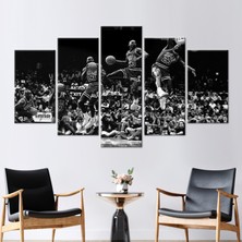 Kayra Export 5 Parçalı Mix Kanvas Tablo Modaya Uygun Kanvas ??basketbol Oyuncusu Kanvas Ünlü Kanvas Baskı