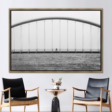 Kayra Export 1 Parça Gold Çerçeveli Kanvas Tablo Bisiklet Hediye Kanvas Deniz Kanvas Dekor