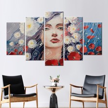 Kayra Export 5 Parçalı Mix Kanvas Tablo Çiçek Kanvas Dekor Venüs Sanat Venüs Tanrıları Hediye Kanvas