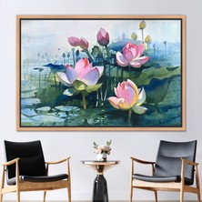 Kayra Export 1 Parça Naturel Çerçeveli Kanvas Tablo Modern Duvar Süsü Soyut Sanat Eseri