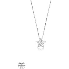 Swarovski Taşlı Gümüş Yıldız Kolye