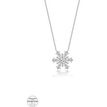Swarovski Taşlı Gümüş Kartanesi Kadın Kolye