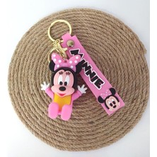 Sevimli Bebek Minnie Mouse Silikon Anahtarlık Çanta Süsü Oyuncak Aksesuar
