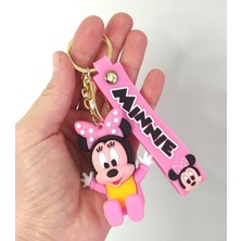 Sevimli Bebek Minnie Mouse Silikon Anahtarlık Çanta Süsü Oyuncak Aksesuar