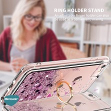 Microsonic Xiaomi Poco M5S Kılıf Glitter Liquid Holder Mor