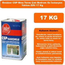 Emülzer Csp Kauçuklu Bina Teras Çatı Bodrum Su Yalıtım Zifti 17 kg