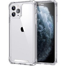 Deilmi Apple iPhone 14 Pro Max Uyumlu 1mm Yerden Yüksek Ekran Lens Korumalı Şeffaf Sky Clear Silikon Kılıf Kapak