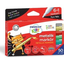 Pensan Kidz Temizlenebilir 7 Renk Metalik Markör
