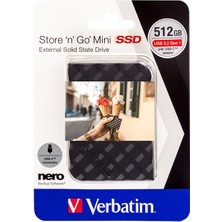 Verbatim Store ´n´ Go Mını SSD USB 3.2 Gen 1 451MB-418 Mb/sn 512GB