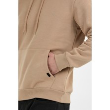 Jack Morino Bej Renk Kanguru Cepli Kapüşonlu Sweatshirt 019883