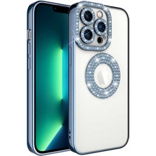 Erbay Apple iPhone 12 Pro Uyumlu Kılıf Magsafe Köşeleri Renkli Lüx Şeffaf Kamera Korumalı Silikon Kapak