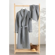 Soho Pike Bornoz Havlu Seti Gri