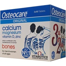 Osteocare Kalsiyum, Magnezyum, Vitamin D3, Çinko Içeren Gıda Takviyesi 90 Tablet X3 Adet