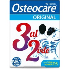 Osteocare Kalsiyum, Magnezyum, Vitamin D3, Çinko Içeren Gıda Takviyesi 90 Tablet X3 Adet