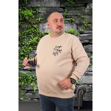 Moc Grande Mocgrande Büyük Beden Erkek Sweat Just 22733 Bej