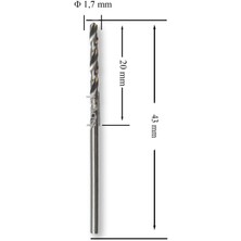 Mte 1,7 mm Taşlanmış Metal Matkap Ucu Hss Dın 338