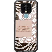 Spoyi Tecno Camon 16 Emoji Zebra Tasarımlı Glossy Telefon Kılıfı