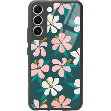 Spoyi Samsung Galaxy S22 Leaf Flovers Tasarımlı Glossy Telefon Kılıfı