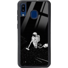 Spoyi Samsung Galaxy A20 Astronot Tatiana Tasarımlı Glossy Telefon Kılıfı