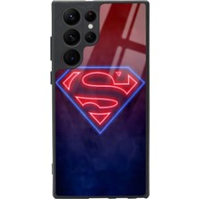 Spoyi Samsung Galaxy S22 Ultra Neon Superman Tasarımlı Glossy Telefon Kılıfı