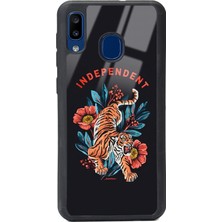 Spoyi Samsung Galaxy A30 Bağımsız Kaplan Tasarımlı Glossy Telefon Kılıfı