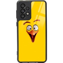 Spoyi Samsung Galaxy A-33 Yellow Angry Birds Tasarımlı Glossy Telefon Kılıfı