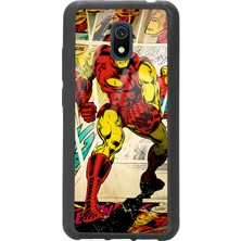 Spoyi Xiaomi Redmi 8A Iron Man Demir Adam Tasarımlı Glossy Telefon Kılıfı