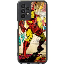 Spoyi Samsung Galaxy A23 Iron Man Demir Adam Tasarımlı Glossy Telefon Kılıfı