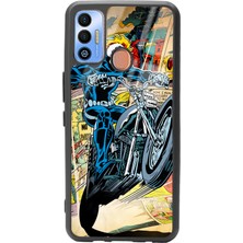 Spoyi Tecno Spark 7t Hayalet Sürücü Tasarımlı Glossy Telefon Kılıfı