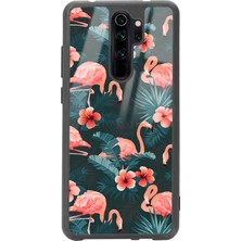 Spoyi Xiaomi Redmi Note 8 Pro Flamingo Leaf Tasarımlı Glossy Telefon Kılıfı