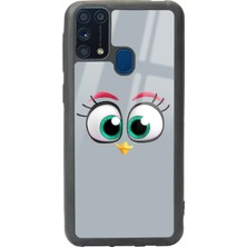 Spoyi Samsung Galaxy M-31 Grey Angry Birds Tasarımlı Glossy Telefon Kılıfı