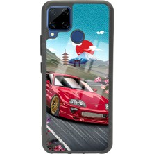 Spoyi Oppo Realme C15 Supra Tasarımlı Glossy Telefon Kılıfı