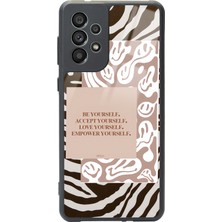 Spoyi Samsung Galaxy A73 Emoji Zebra Tasarımlı Glossy Telefon Kılıfı