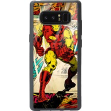Spoyi Samsung Galaxy Note 8 Iron Man Demir Adam Tasarımlı Glossy Telefon Kılıfı