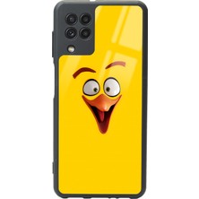 Spoyi Samsung Galaxy A-22 Yellow Angry Birds Tasarımlı Glossy Telefon Kılıfı