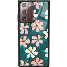 Spoyi Samsung Galaxy Note 20 Ultra Leaf Flovers Tasarımlı Glossy Telefon Kılıfı